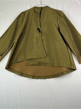 Olive Green Asymmetric Blazer Jacket